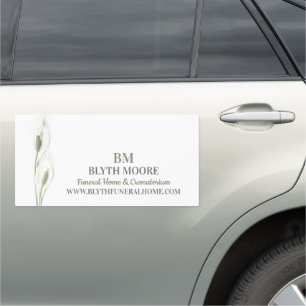 Lily Flowers, Funeral Home, Directors Car Magnet