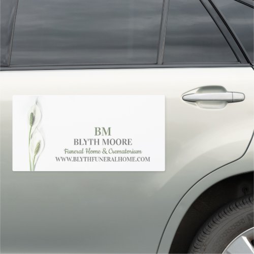 Lily Flowers Funeral Home Directors Car Magnet