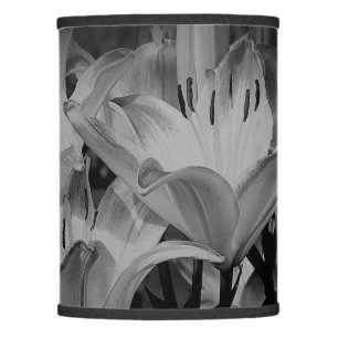Lily Flowers In Black And White Lamp Shade