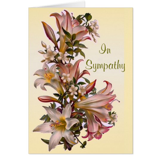 Lily Flowers Sympathy Card | Zazzle.com