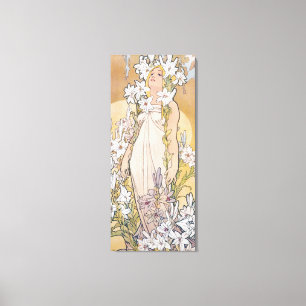 Lily (Four Flowers), Alphonse Mucha Canvas Print