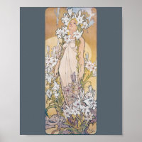Lily (Four Flowers), Alphonse Mucha
