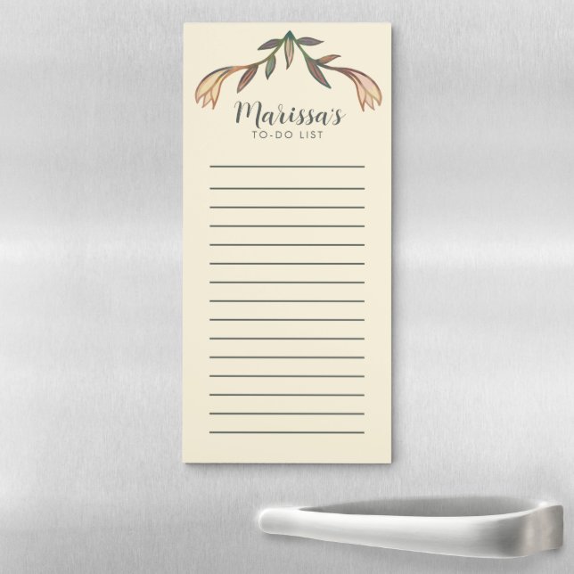 Lily Frame Custom Grocery Shopping To-Do List Magnetic Notepad (In Situ)
