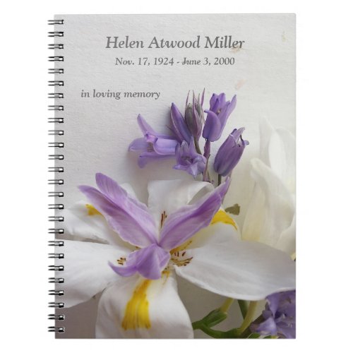 Lily freesias and scilla flowers notebook