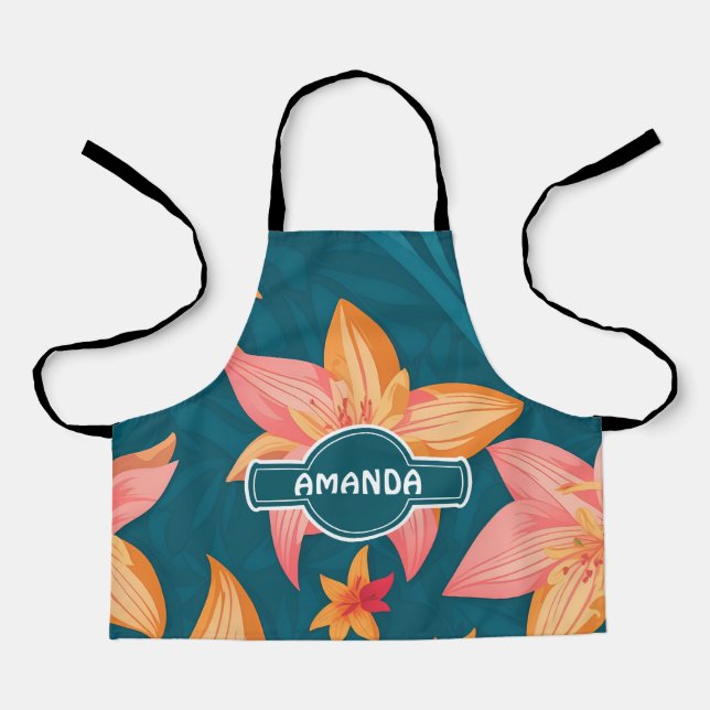 Lily Geometric Colorful Personalized Pattern Apron (Front)