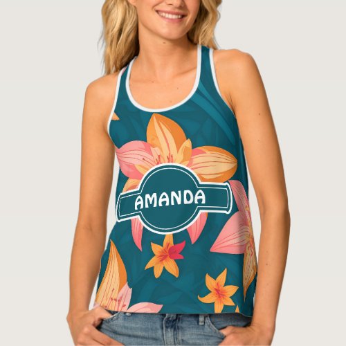 Lily Geometric Colorful Personalized Pattern Tank Top