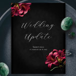 Lily Gothic Wedding Postponement Cancellation Postcard<br><div class="desc">Planning a gothic wedding? These dark and moody wedding update change of plans cards are a perfect find for your non traditional event! Individually customizable wedding cancellation or wedding postponement cards with vibrant lily flowers, calligraphy scripts and a compelling gothic aesthetic will help you keep your guests informed in style....</div>