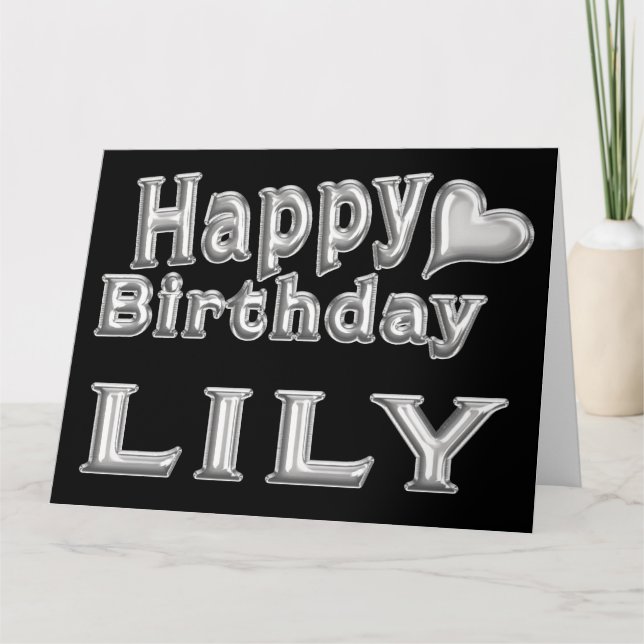 Lily Happy Birthday Birthday Map Card (Front)