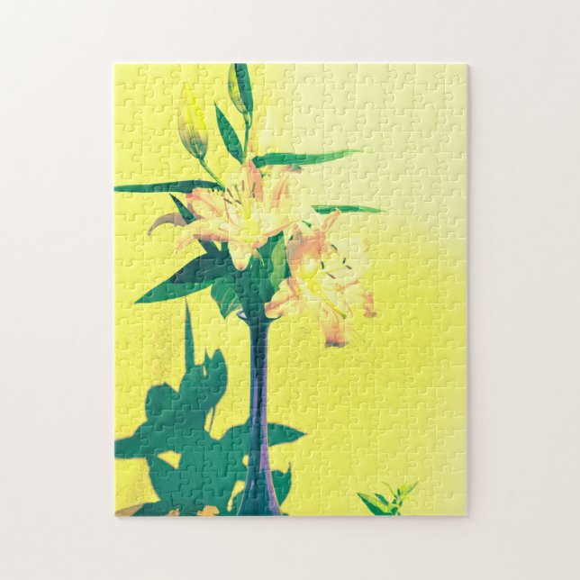 Lily in modern yellow jigsaw puzzle (Vertical)