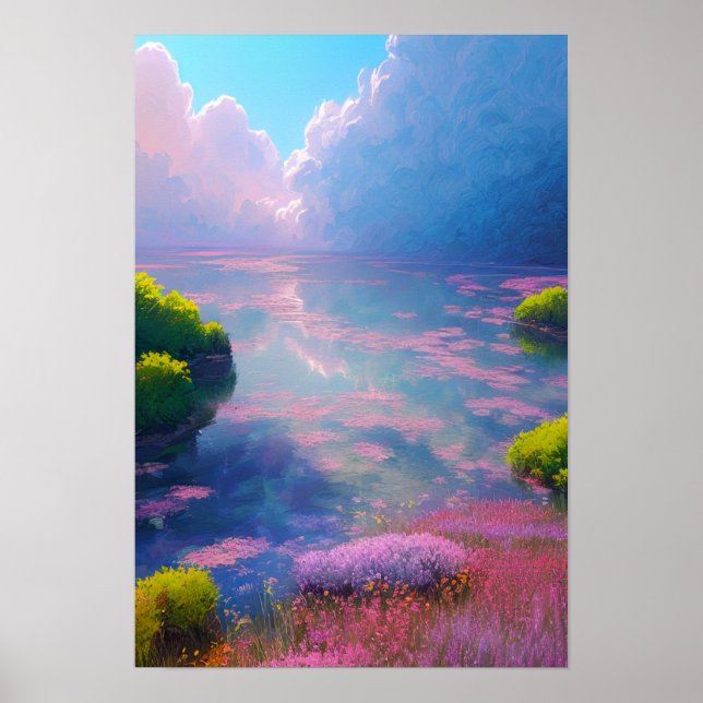 Lily Lake, Haven of Pink Beauty Poster (Front)