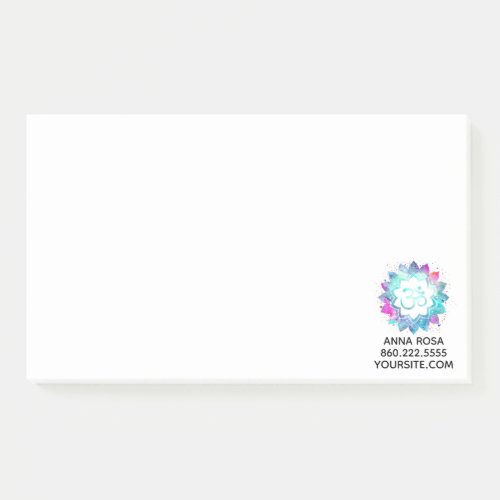 *~*  Lily Lotus OM Aum Symbol Mandala Water Post-it Notes