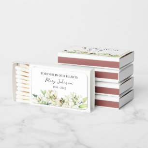 Lily Memorial Funeral Favor Matchboxes