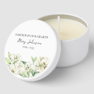 Lily Memorial Funeral Mini Candle Favors
