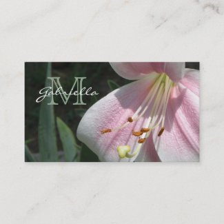 Lily: Monogram Business Cards