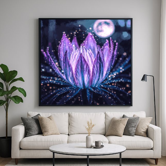 Lily Night Glow - Vibrant Painterly Style Poster (Creator Uploaded)