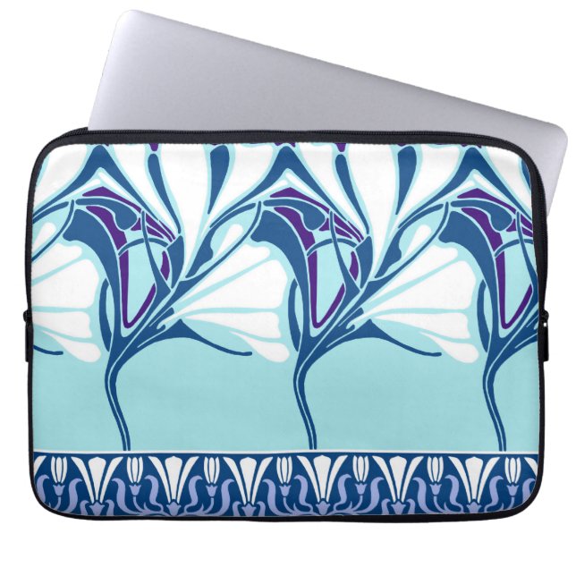 LILY NOUVEAU: BLUE MONDAY LAPTOP SLEEVE (Front)