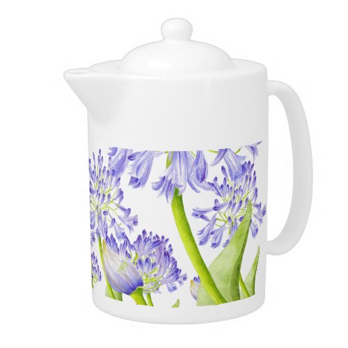 Lily of the Nile on a Teapot