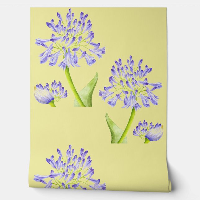 Lily of the Nile on a  Wallpaper (Unrolling)