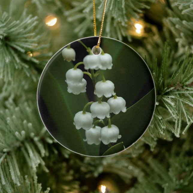 Lily of the Valley-0308 Ceramic Ornament (Tree)