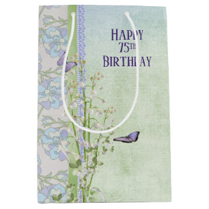 Lily of the Valley 75th Birthday   Medium Gift Bag
