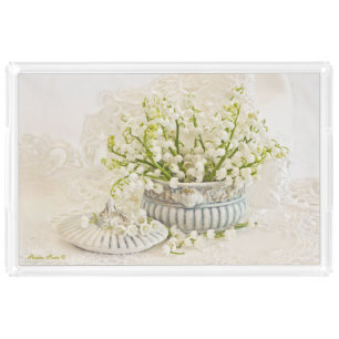 Lily Of The Valley Acrylic Tray