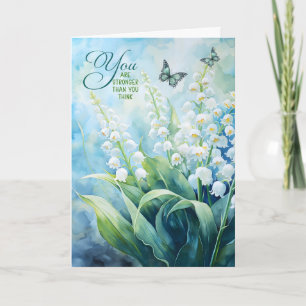 Lily of the Valley and Butterflies Encouragement Card