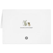 Lily of the Valley and Cute Mouse art Cards (Back Horizontal)