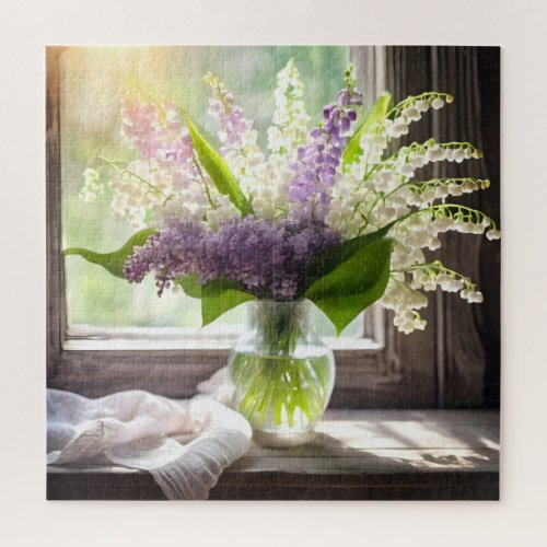 Lily of The Valley and Lilacs Jigsaw Puzzle