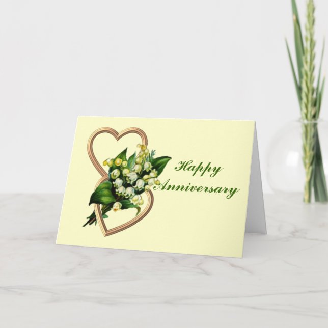 Lily of the Valley Anniversary Card (Front)