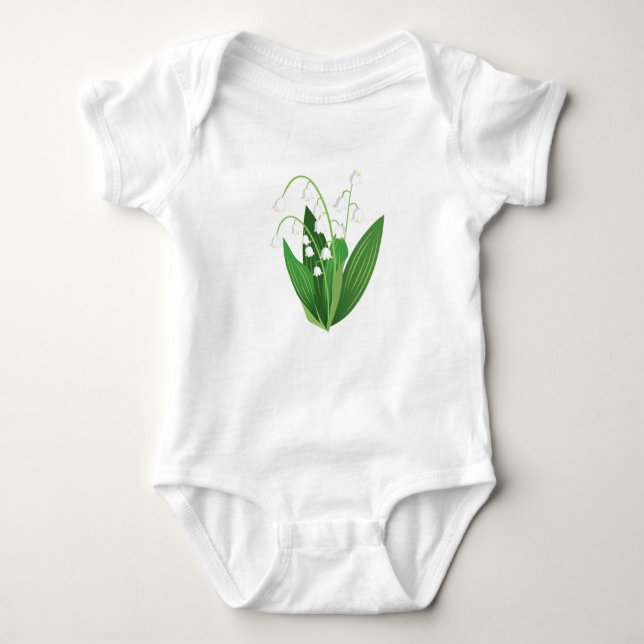 Lily Of The Valley Baby Bodysuit (Front)