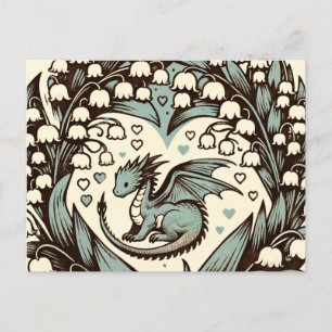 Lily of the Valley Baby Dragon Cute Dragons        Holiday Postcard