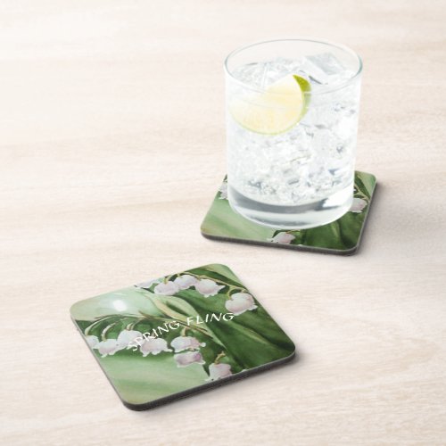 LILY OF THE VALLEY BEVERAGE COASTER