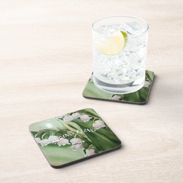 LILY OF THE VALLEY BEVERAGE COASTER (Right Side)
