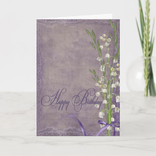 Lily Of The Valley Birthday Bouquet Card