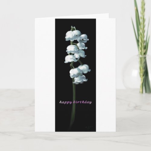 LILY OF THE VALLEY BIRTHDAY CARD
