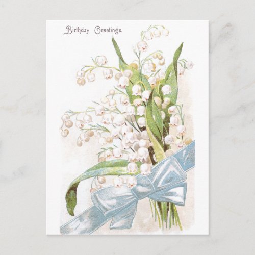 Lily of the Valley Birthday Postcard