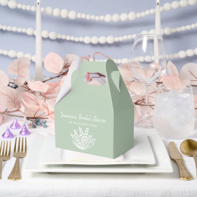 Lily Of The Valley Bouquet Bridal Shower  Favor Boxes (Wedding)
