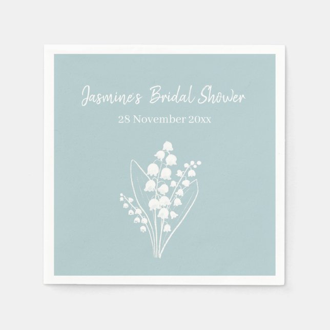 Lily Of The Valley Bouquet Bridal Shower  Napkins (Front)