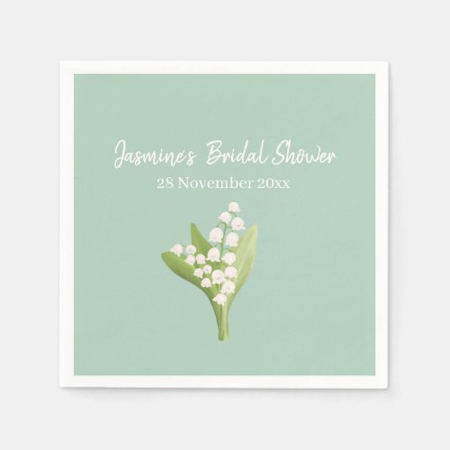 Lily Of The Valley Bouquet Bridal Shower  Napkins