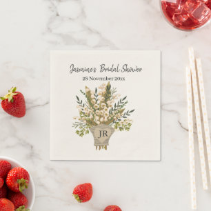 Lily Of The Valley Bouquet Bridal Shower Napkins