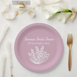 Lily Of The Valley Bouquet Bridal Shower  Paper Plates