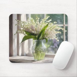 Lily of The Valley Bouquet By Window Mouse Pad