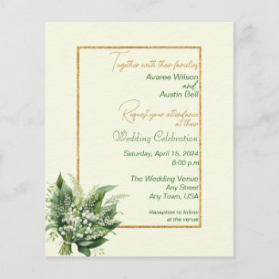 Lily of the Valley BUDGET Wedding Invitation