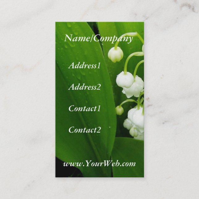 Lily of the Valley Business Card (Front)