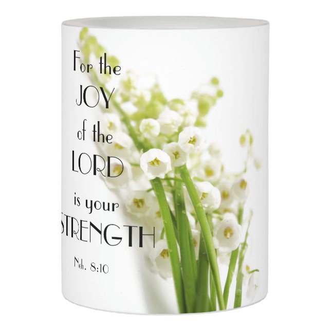 Lily of the Valley Candle w/Bible Verse (Left)