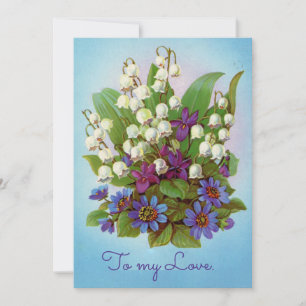 lily of the valley Cards Victorian Valentines.    