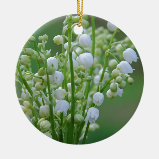 Lily of the valley ceramic ornament (Front)