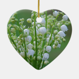 Lily of the valley ceramic ornament