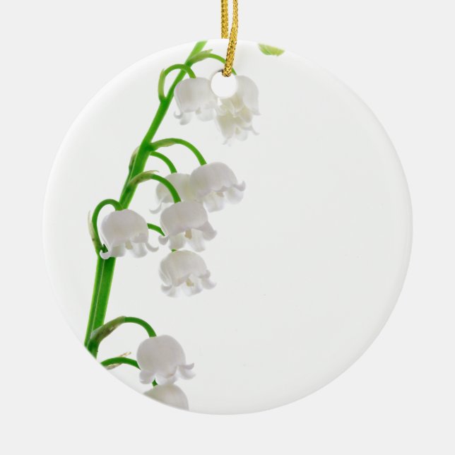 Lily Of The Valley Ceramic Ornament (Front)