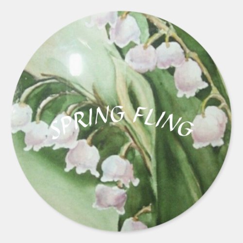 LILY OF THE VALLEY CLASSIC ROUND STICKER